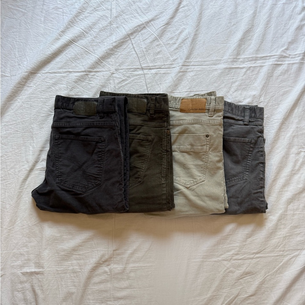 Calvin Klein Jeans & Brooks Brothers slim fit corduroy pants bundle Men’s 32x31